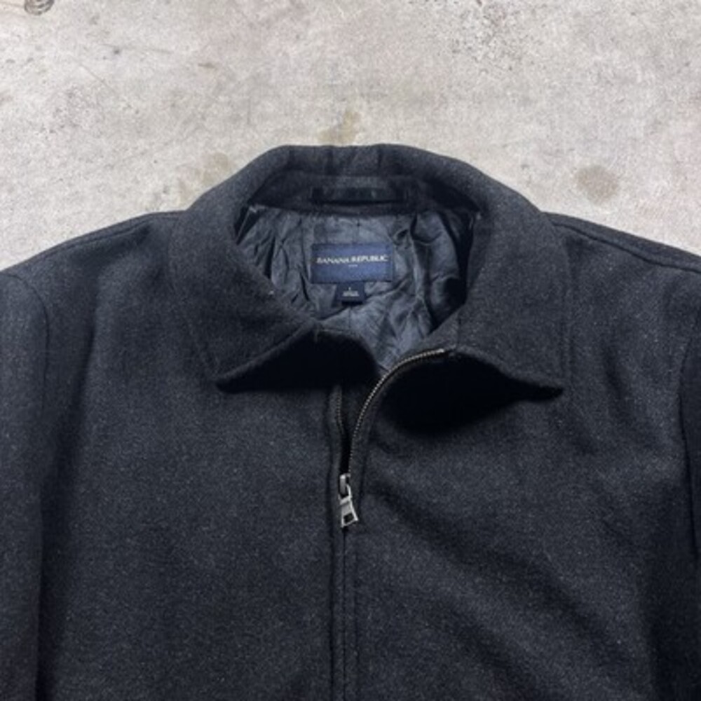 Banana Republic Charcoal Italian Cashmere Wool Blend Men's Coat Size L